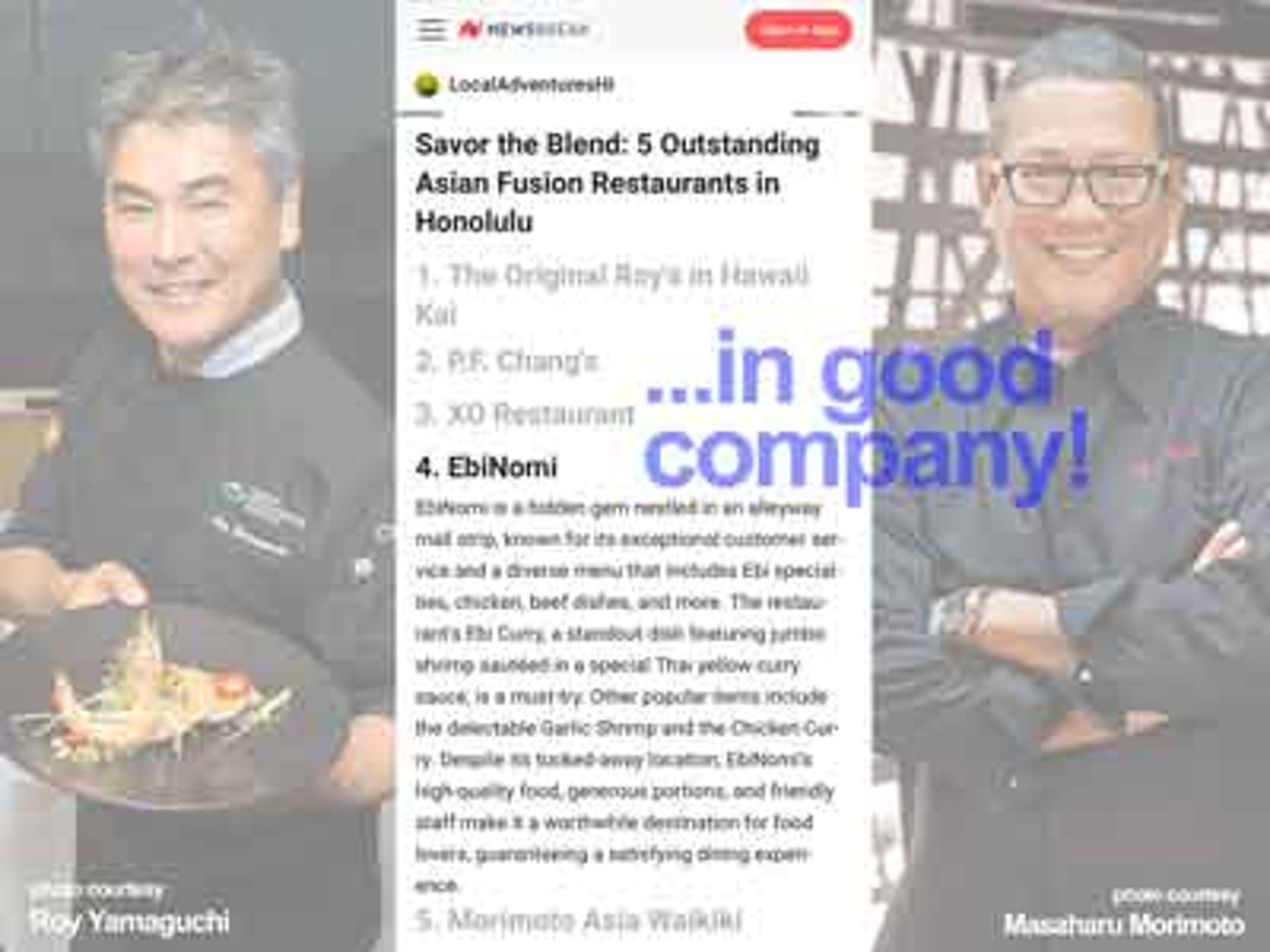 Ranked Alongside Roy and Morimoto